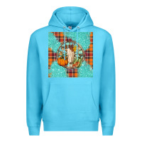 Ocean Blue fall bull skull Premium Hoodie - BarkalooDesign