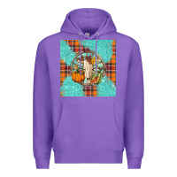 Purple fall bull skull Premium Hoodie - BarkalooDesign