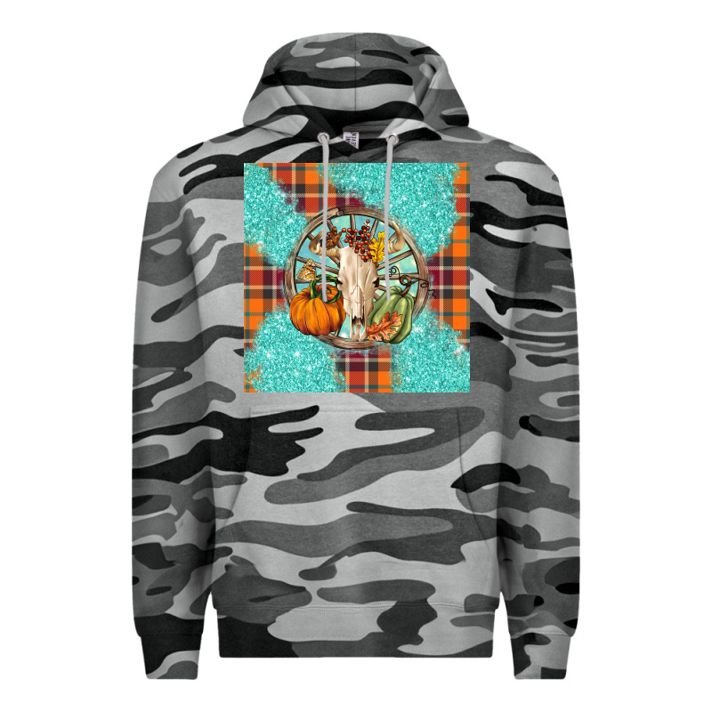 Fall Bull Skull Premium Hoodie by BarkalooDesign | Teevron