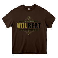 Chocolate Brown volbeat wake up baby Heavy Core Tee - linhVisuals