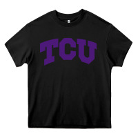 Black Texas Christian University Heavy Core Tee - linhVisuals