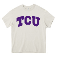 Cream Texas Christian University Heavy Core Tee - linhVisuals