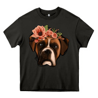 Asphalt floral boxer Heavy Core Tee - Jasminsmagicworld
