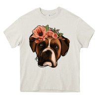 Cream floral boxer Heavy Core Tee - Jasminsmagicworld