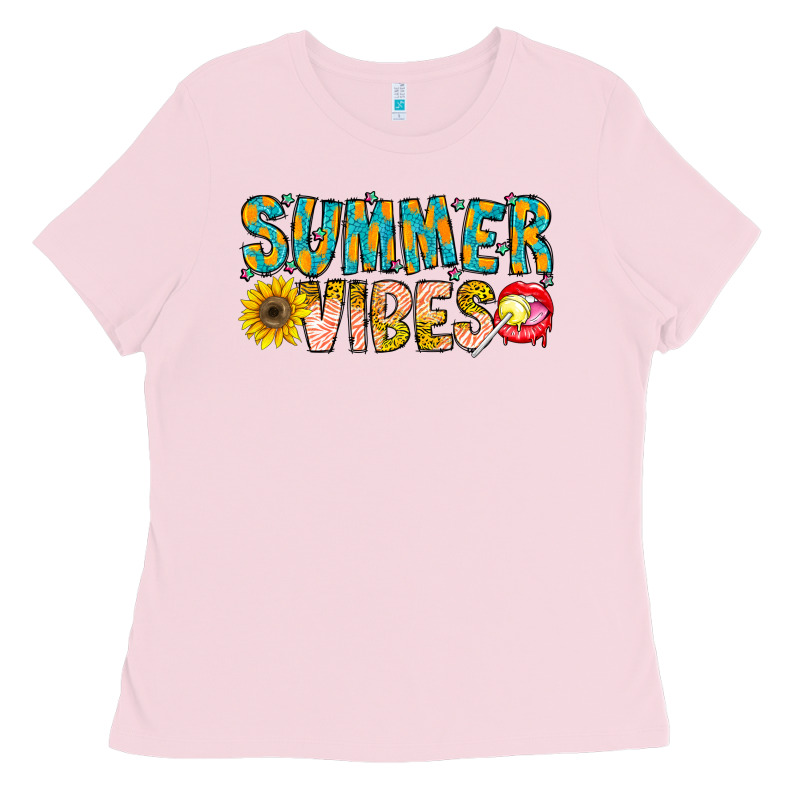 Summer Vibes Ladies Tee by CowhideDigitalArt | Teevron