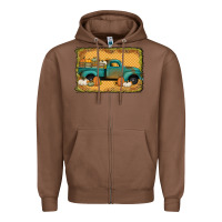 Chestnut pumpkin farm truck Zipper Hoodie - Jasminsmagicworld