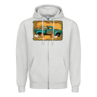 Dove Grey pumpkin farm truck Zipper Hoodie - Jasminsmagicworld