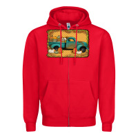 Red pumpkin farm truck Zipper Hoodie - Jasminsmagicworld