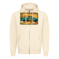 Sandshell pumpkin farm truck Zipper Hoodie - Jasminsmagicworld