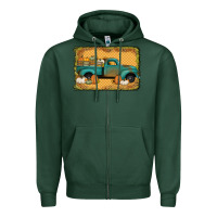 Sports Green pumpkin farm truck Zipper Hoodie - Jasminsmagicworld