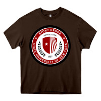 Chocolate Brown Stony Brook University Heavy Core Tee - linhVisuals