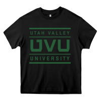 Black Utah Valley University Heavy Core Tee - linhVisuals