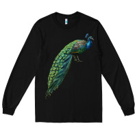 Black Peacock Long Sleeve Tee - LillyAllenDesigns