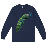 Navy Peacock Long Sleeve Tee - LillyAllenDesigns