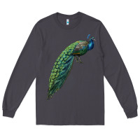Smoke Peacock Long Sleeve Tee - LillyAllenDesigns