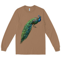 Toasted Coconut Peacock Long Sleeve Tee - LillyAllenDesigns
