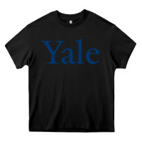 Black Yale University Heavy Core Tee - linhVisuals