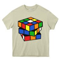 Mossy rubik cube Heavy Core Tee - linhVisuals