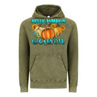 Vintage Olive hello pumpkin season Vintage Hoodie - Artiststas