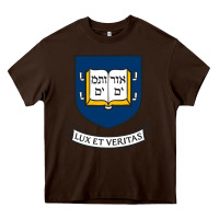 Chocolate Brown Yale University Heavy Core Tee - linhVisuals
