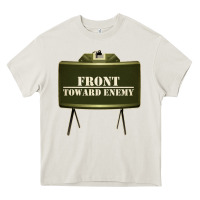Cream front toward enemy distressed claymore mine military Heavy Core Tee - linhVisuals