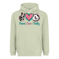Peace Love Husky Heavyweight Hoodie | Teevron
