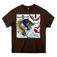 Chocolate Brown stone temple pilot stp 2 Heavy Core Tee - linhVisuals