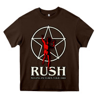 Chocolate Brown rush TOUR 1981 Heavy Core Tee - linhVisuals