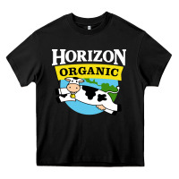 Black horizon organic milk Heavy Core Tee - linhVisuals