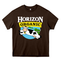 Chocolate Brown horizon organic milk Heavy Core Tee - linhVisuals