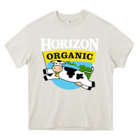 Cream horizon organic milk Heavy Core Tee - linhVisuals