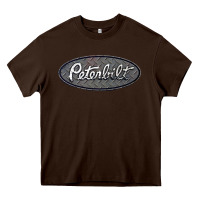 Chocolate Brown Peterbilt Trucks Heavy Core Tee - linhVisuals