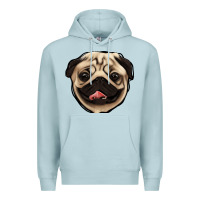 Blue Mist pug Premium Hoodie - Jasminsmagicworld