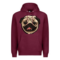 Burgundy pug Premium Hoodie - Jasminsmagicworld