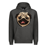 Charcoal Heather pug Premium Hoodie - Jasminsmagicworld