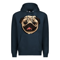Navy pug Premium Hoodie - Jasminsmagicworld