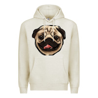 Oatmeal Heather pug Premium Hoodie - Jasminsmagicworld