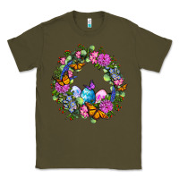 Army Green Easter Ocaliptus spring flowers Classic Tee - OliviaCreatesArt