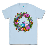 Dusty Blue Easter Ocaliptus spring flowers Classic Tee - OliviaCreatesArt