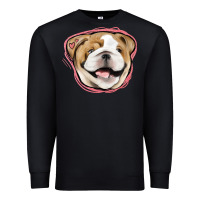 Black bulldog pink glitter Premium Sweatshirt - Jasminsmagicworld