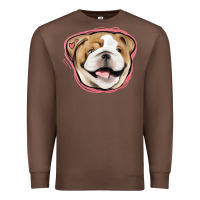 Chestnut bulldog pink glitter Premium Sweatshirt - Jasminsmagicworld