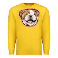 Lemon bulldog pink glitter Premium Sweatshirt - Jasminsmagicworld