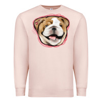 Pale Pink bulldog pink glitter Premium Sweatshirt - Jasminsmagicworld