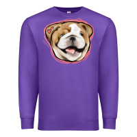 Purple bulldog pink glitter Premium Sweatshirt - Jasminsmagicworld