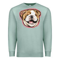 Seafoam bulldog pink glitter Premium Sweatshirt - Jasminsmagicworld
