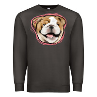 Smoke bulldog pink glitter Premium Sweatshirt - Jasminsmagicworld