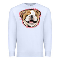 White bulldog pink glitter Premium Sweatshirt - Jasminsmagicworld