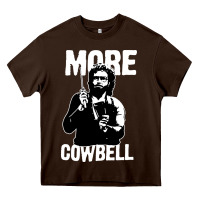 Chocolate Brown more cowbell Heavy Core Tee - linhVisuals