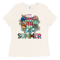 Bone Hello Summer Ladies Tee - CowhideDigitalArt