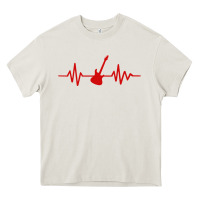 Cream heartbeat electric guitar Heavy Core Tee - linhVisuals